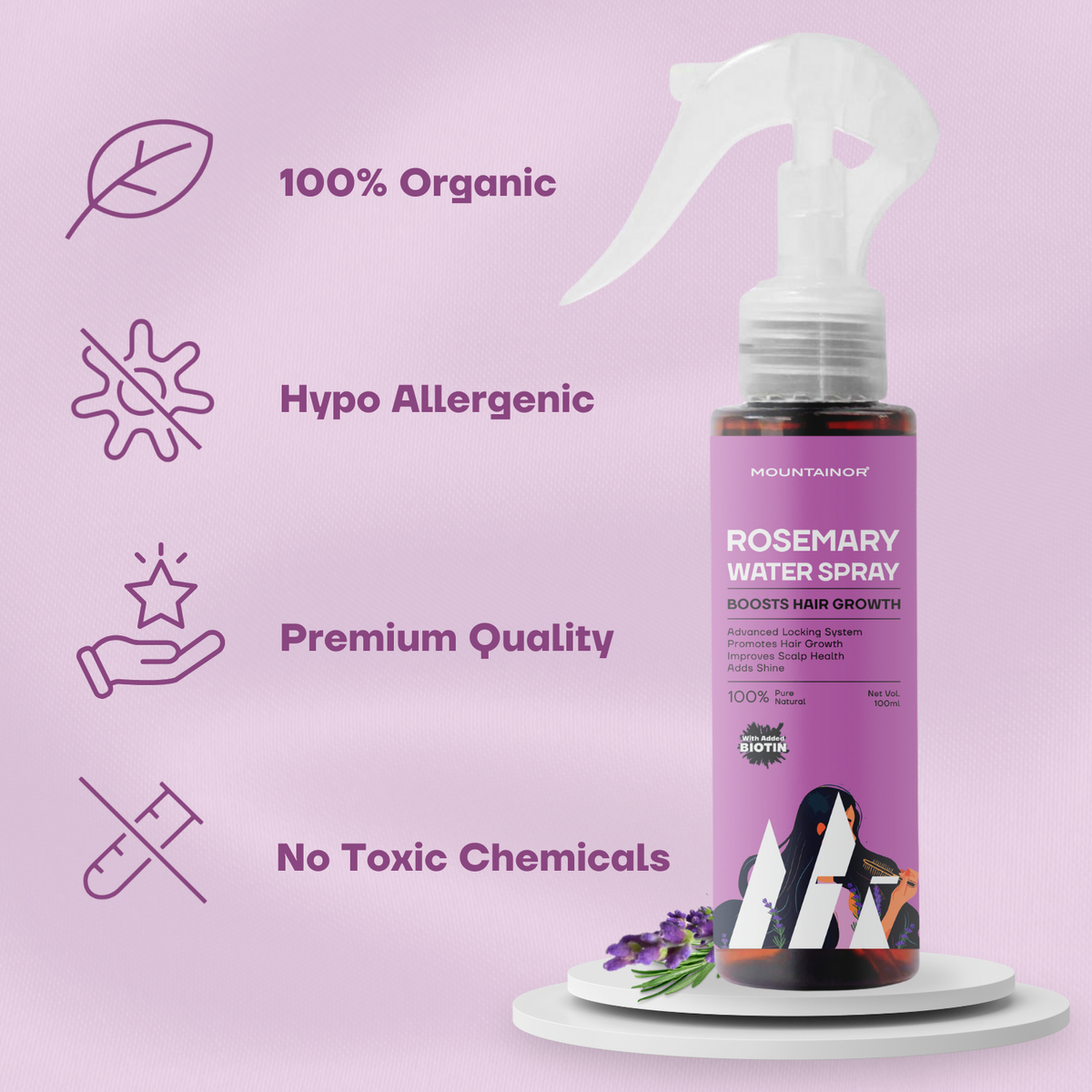Rosemary Water Spray For Hair Growth & Scalp Health - 100ml