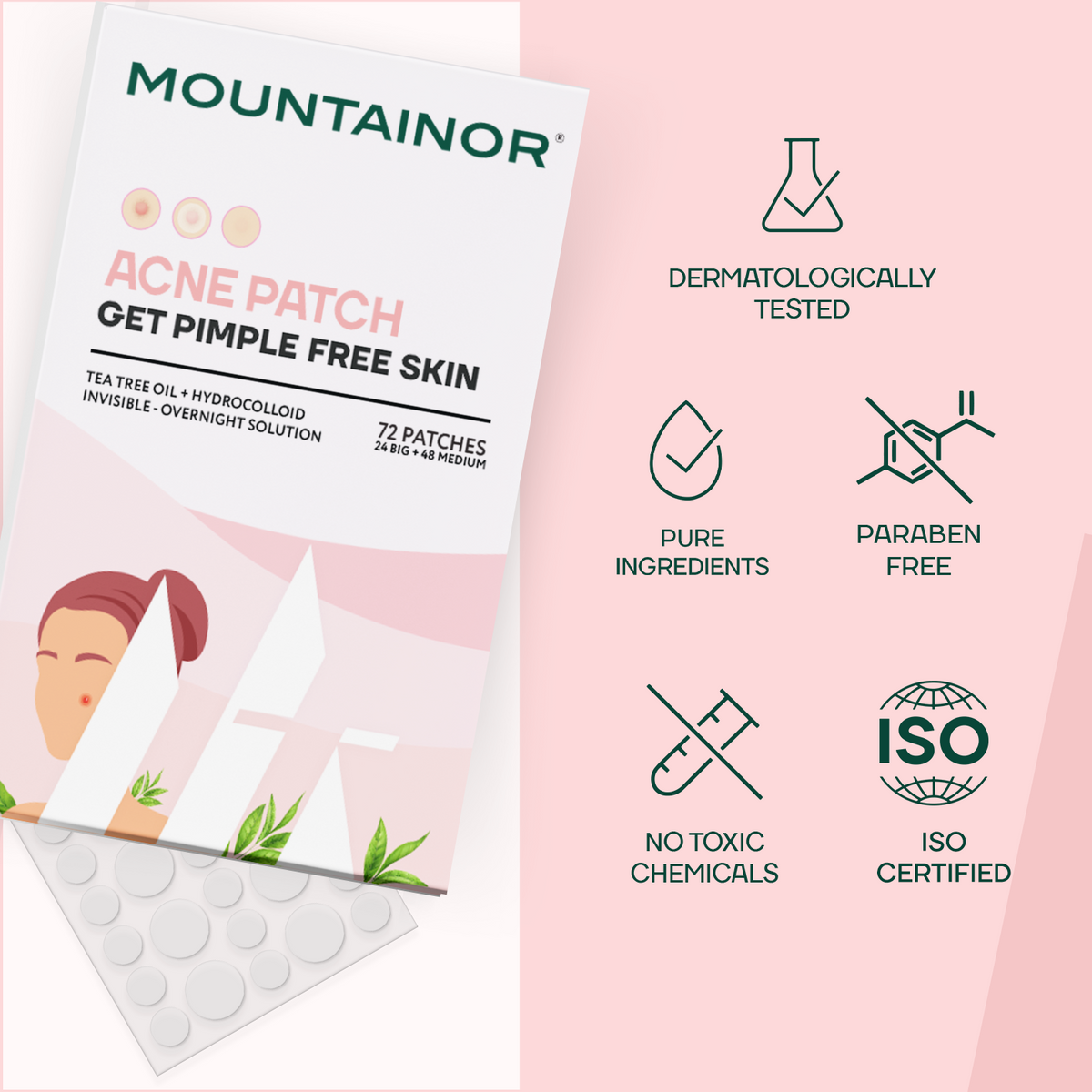 Acne Pimple Patch 72 || Acne Pimple Patch - Unisex 36 For FREE