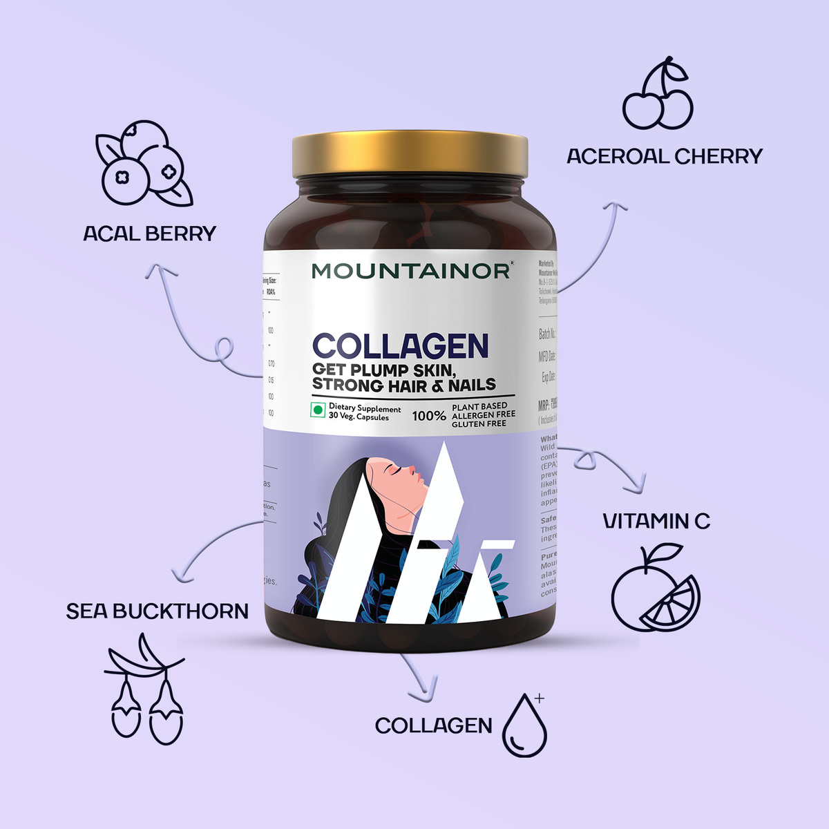 Glutathione + Collagen + Clear Biotics 60 caps each (Combo Pack) & Get FREE Gift (Sunscreen Stick + Anti Acne UV Gel + Under Eye Patch)
