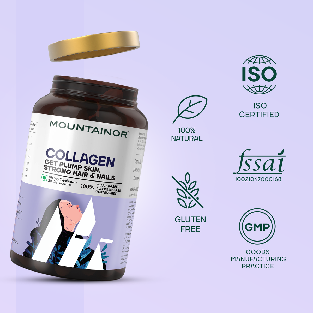 Glutathione + Collagen + Clear Biotics 60 caps each (Combo Pack) & Get FREE Gift (Sunscreen Stick + Anti Acne UV Gel + Under Eye Patch)